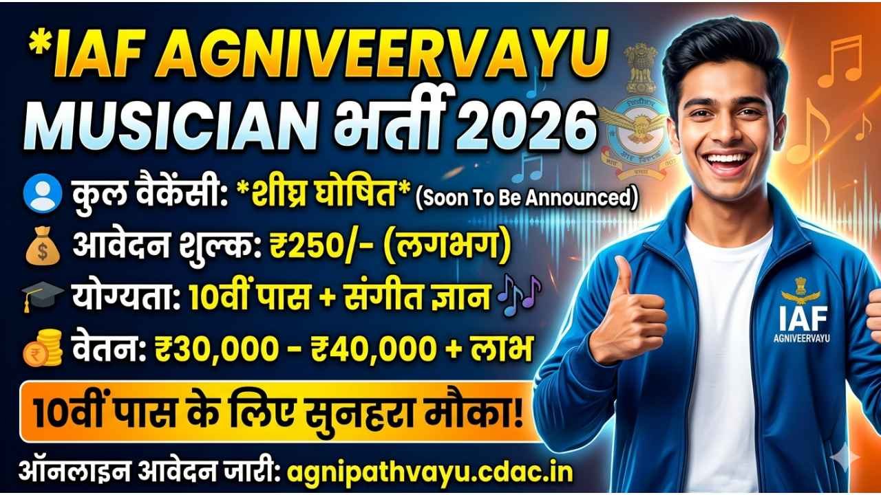 IAF Agniveervayu Musician Recruitment 2026