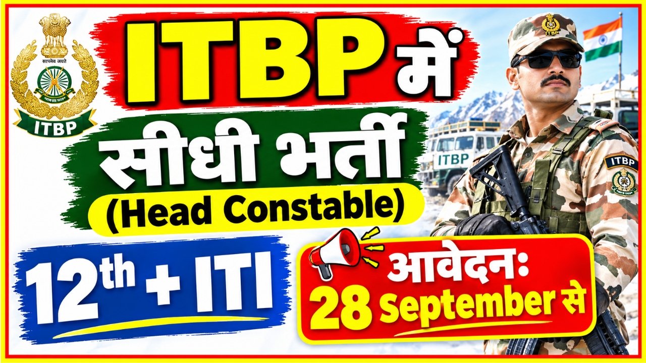 ITBP Head Constable Motor Mechanic Recruitment 2026