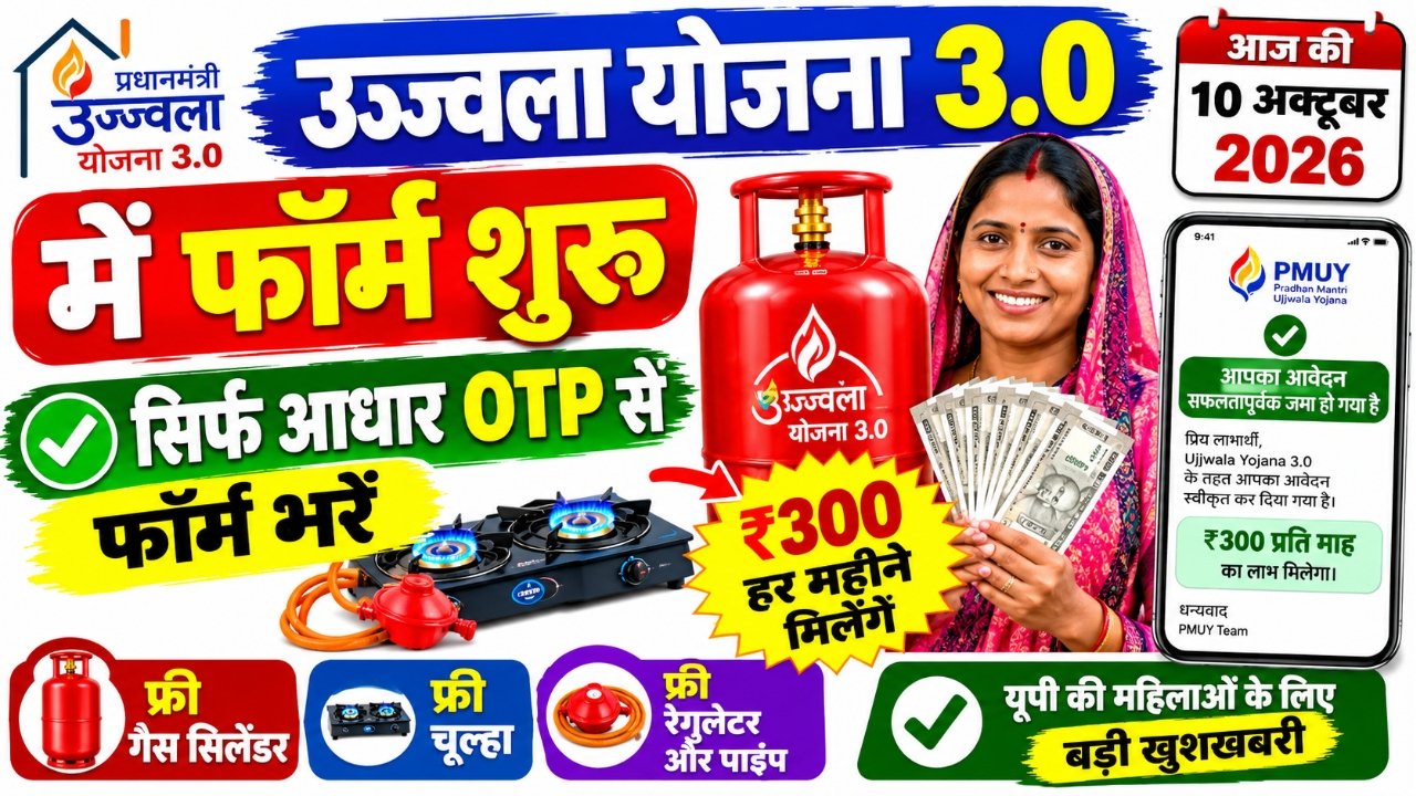 PM Ujjwala Yojana 2026 Free Gas Cylinder