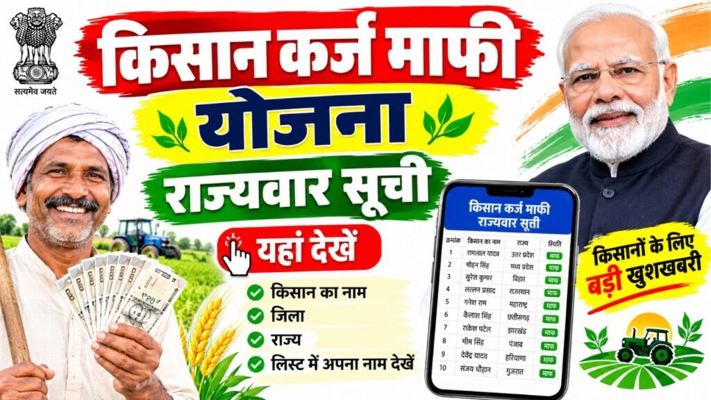 Kisan Karj Mafi Yojana State Wise 2026-27